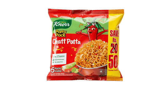 KNORR CHATT PATTA PARTY PACK NOODLES 1X6 396G