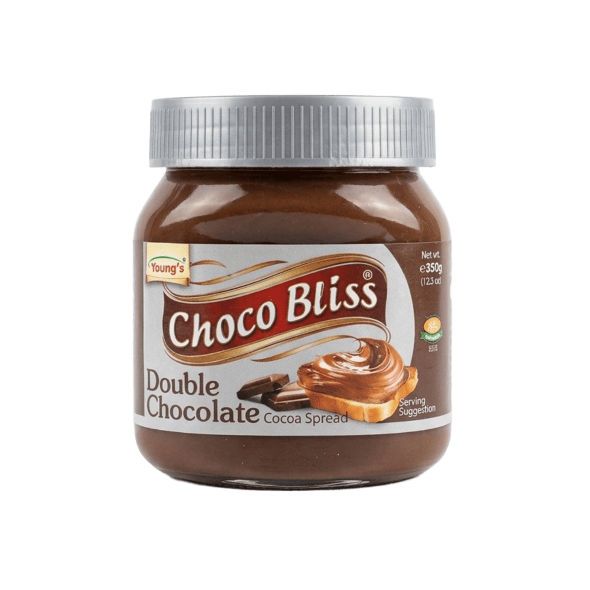 350g jar of Young’s Choco Bliss Double Chocolate Spread