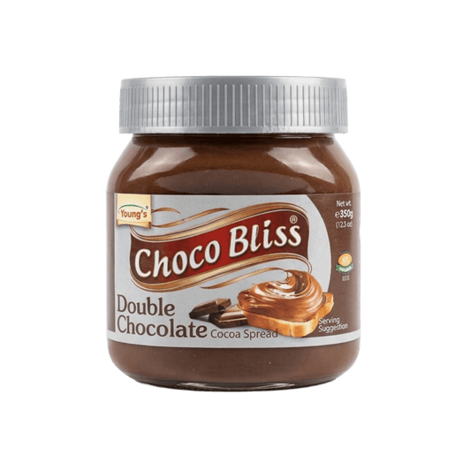 350g jar of Young’s Choco Bliss Double Chocolate Spread