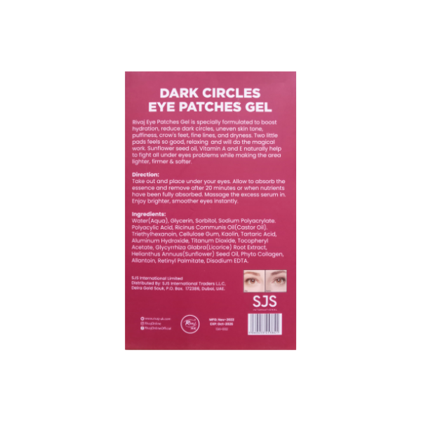 Rivaj Uk Eye Patches Gel For Dark Circle 6 Patches