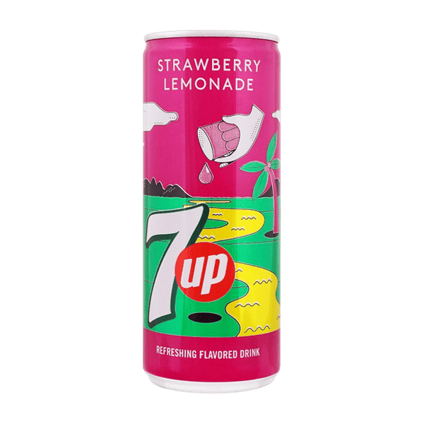 7UP STRAWBERRY LEMONADE DRINK CAN 250ML - Nazar Jan's Supermarket
