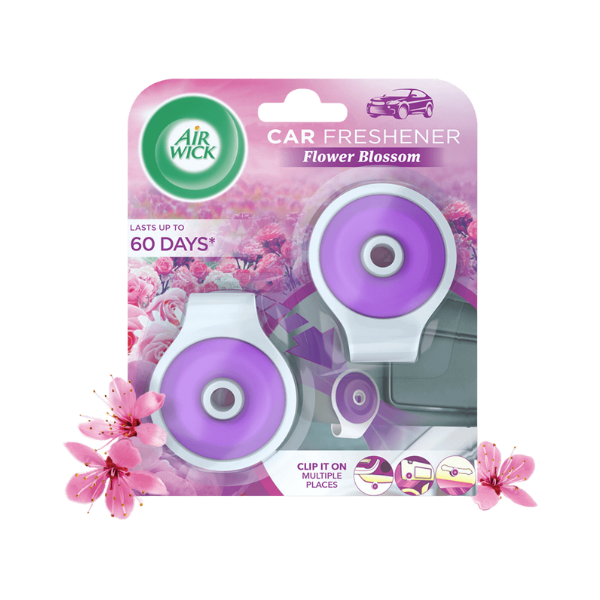 Air Wick Car Air Freshener Flower Blossom 2 Pack 9g
