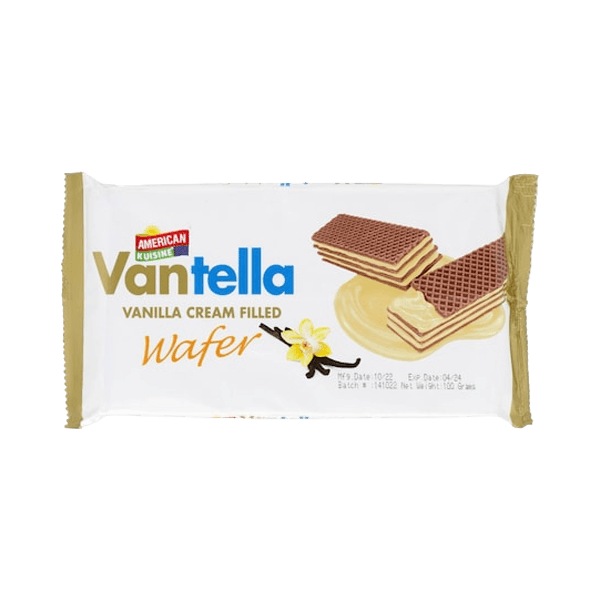 American Kuisine Vantella Vanilla Cream Filled Wafer 100g