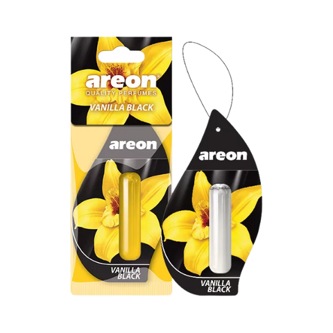 Areon Car Hanging Air Freshener Perfume 5ml New Car Vanilla Black