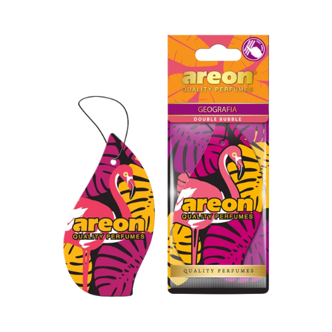 Areon Hanging Car Air Freshener Geografia Double Bubble