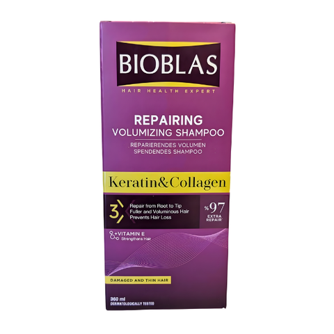 BIOBLAS KERATIN & COLLAGEN REPAIRING SHAMPOO 360ML