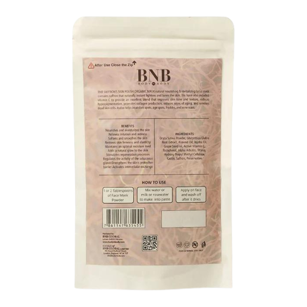 BNB Saffron Skin Polish Organic Mask 120gm