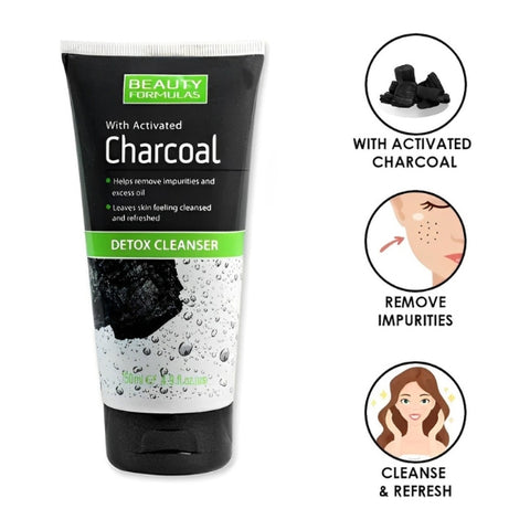 Beauty Formulas Charcoal Detox Cleanser 150ml