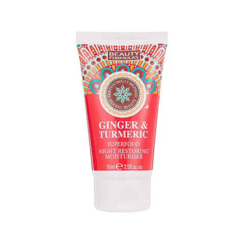 Beauty Formulas Ginger & Turmeric Night Restoring Moisturiser Cream 75ml