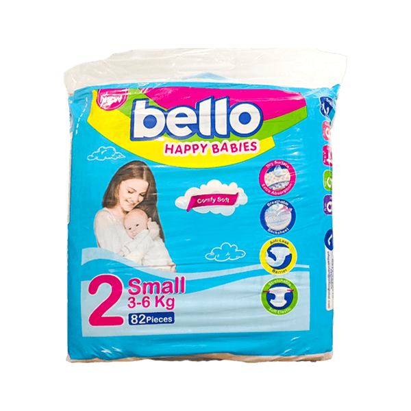 Bello Baby Diaper Small 2 - 82Pcs