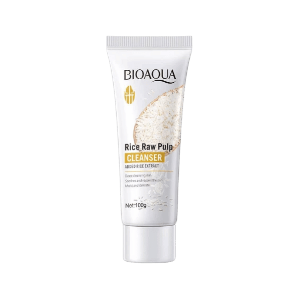 Bioaqua Rice Raw Pulp Cleanser For Skin Whitening 100g