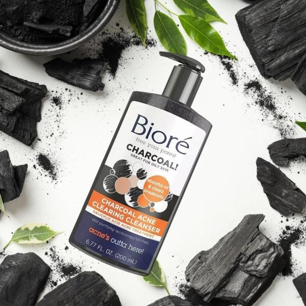 Biore Charcoal Acne Clearing Cleanser 200ml