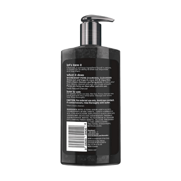 Biore Charcoal Deep Pore Charcoal Cleanser 200ml