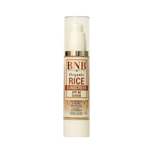 BNB Organic Rice Sunscreen Spf60 Serum 50ml