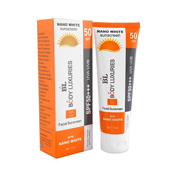 Body Luxuries Nano White Facial Sunscreen SPF+50 75ml