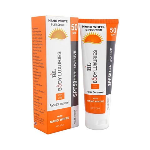 Body Luxuries Nano White Facial Sunscreen SPF+50 75ml