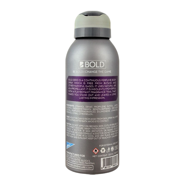 Bold Zero Passion Perfume Body Spray 120ml