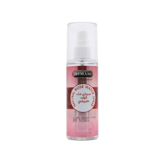 Bottle of Hemani Natural Rose Water Spray 120ml