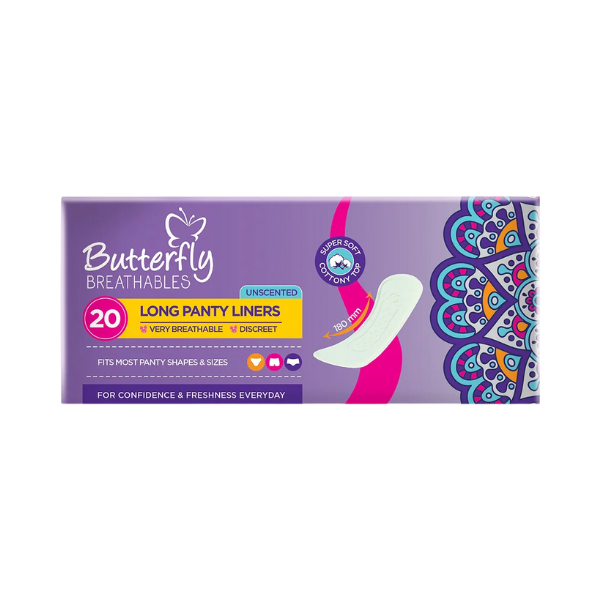 Butterfly Breathables Unscented Daily Care Panty Liners 20 Pcs