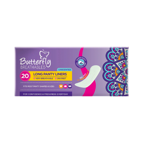 Butterfly Breathables Unscented Daily Care Panty Liners 20 Pcs