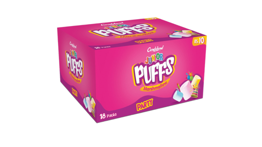 Candyland Junior Puffs Marshmallow – Pack of 18 (1x18)