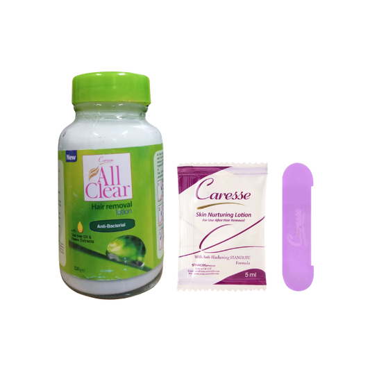Caresse All Clear Hair Removal Lotion Antibacterial 120g