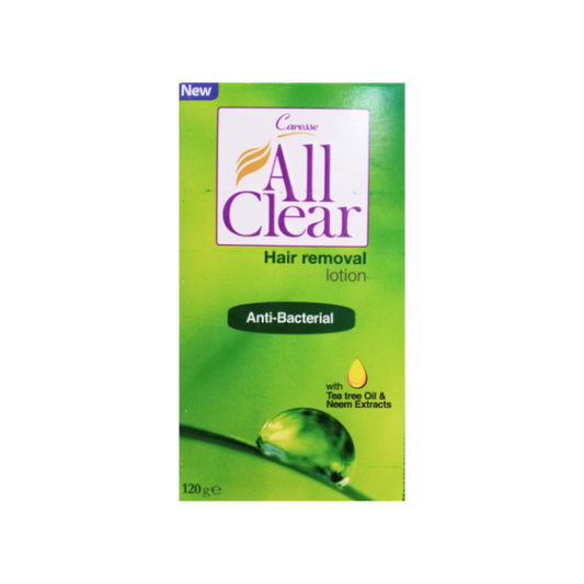 Caresse All Clear Hair Removal Lotion Antibacterial 120g