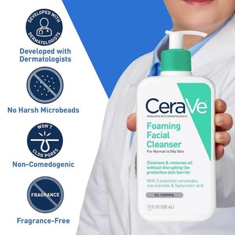 Cerave Foaming Facial Cleanser Oil Control 355ml