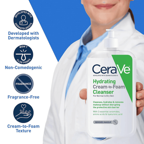 Cerave Hydrating Cream To Foam Cleanser 237ml