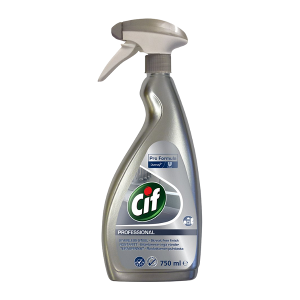 Cif Professional Stainless Steel Cleaner Spray 750ml
