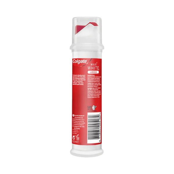 Colgate Max White Luminous Tooth Paste Pump 100ml