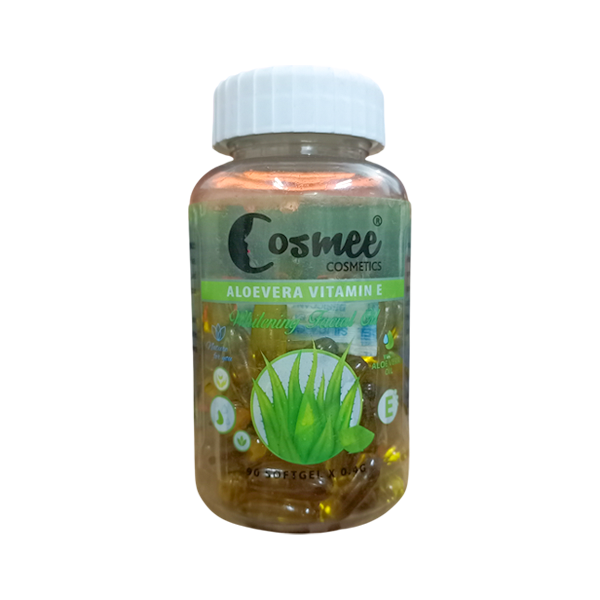 Cosmee Aloe Vera Vitamin E Whitening Facial Oil Capsules 90pcs