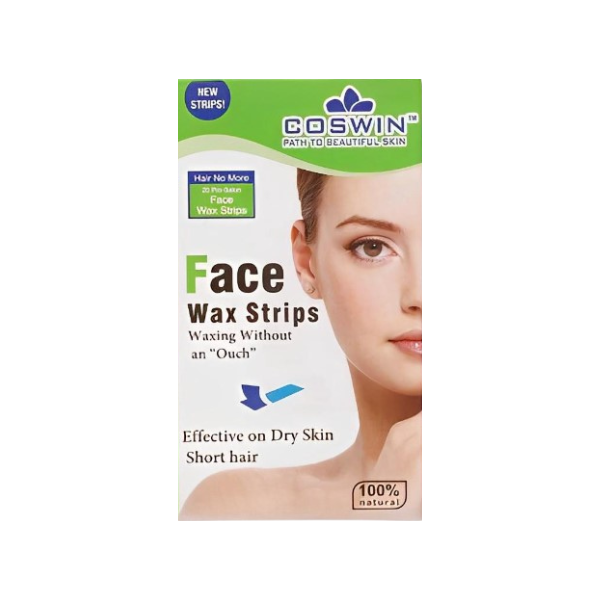 Coswin Face Wax Strips For Dry Skin 20Pcs