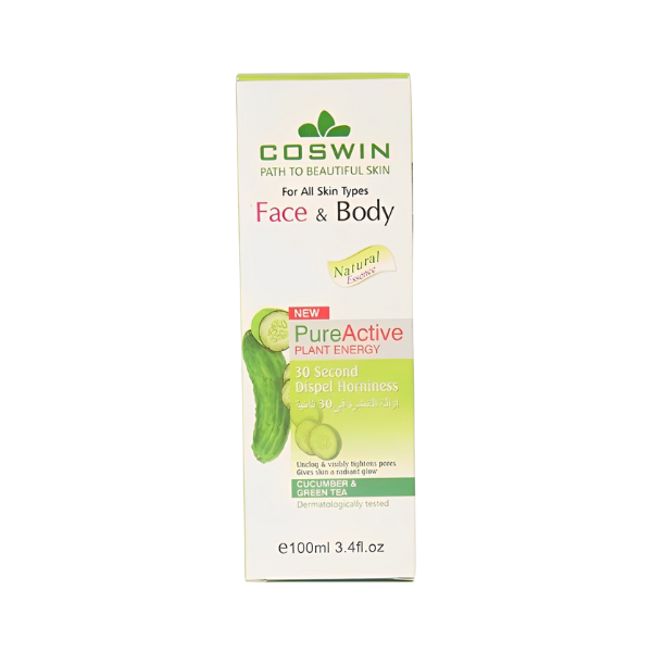 Coswin Pure Active Face & Body Scrub Cucumber & Green Tea Extract 100ml