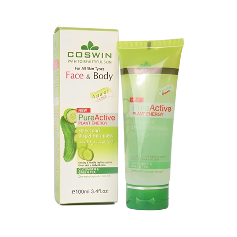Coswin Pure Active Face & Body Scrub Cucumber & Green Tea Extract 100ml