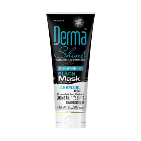 Derma Shine Pure Brightening Charcoal Extract Black Face Mask 200g