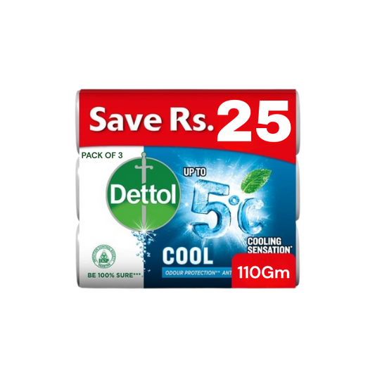 Dettol Cooling Sensation Soap Pack of 3 110Gm