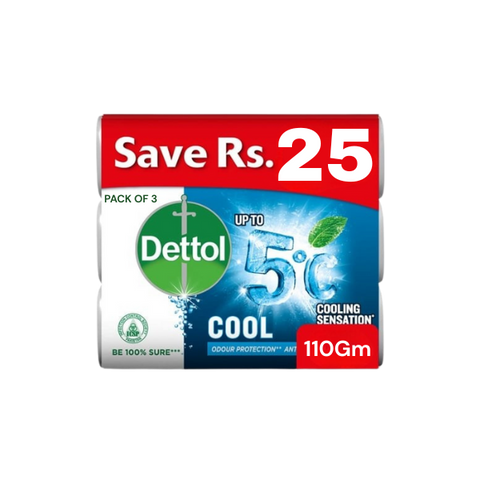 Dettol Cooling Sensation Soap Pack of 3 110Gm