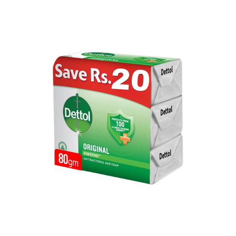 Dettol Original Antibacterial Soap Pack Of 3 80gm
