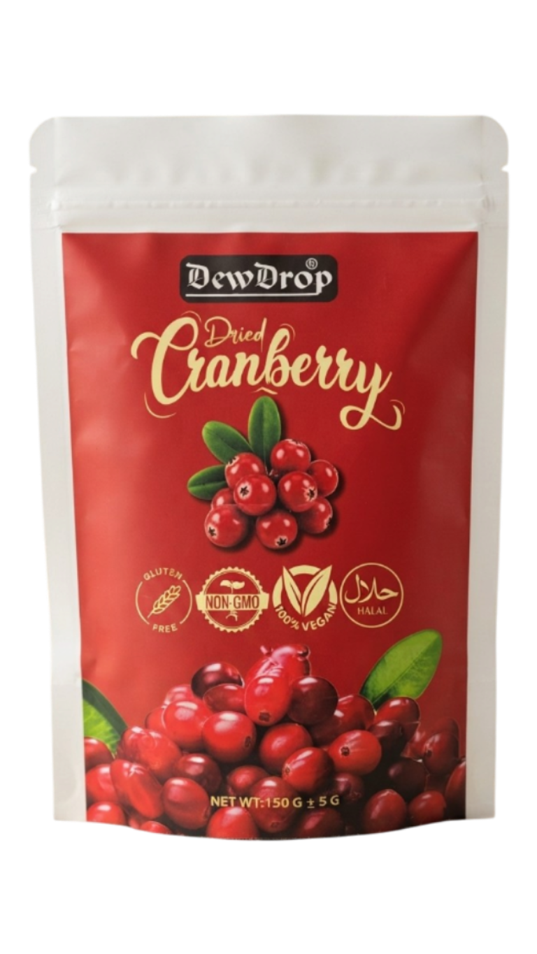 Dewdrop Dried Cranberries – 150g