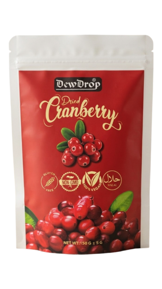 Dewdrop Dried Cranberries – 150g