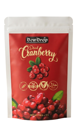 Dewdrop Dried Cranberries – 150g