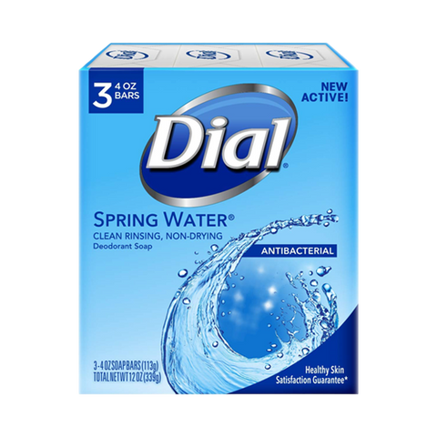 Dial Spring Water Clean Rinsing Antibacterial Soap 3Brs