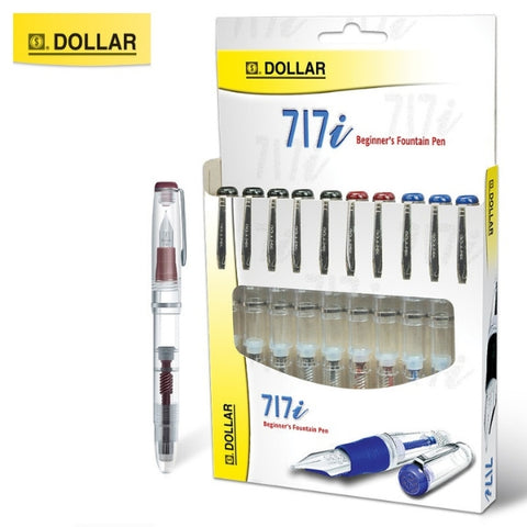 Dollar 717i Beginner Transparent Fountain Pen 1Pcs