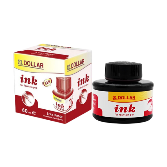 Dollar Fountain Pen Red Ink 60ml
