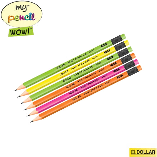 Dollar My Pencil Wow 2HB With Eraser 1Pcs