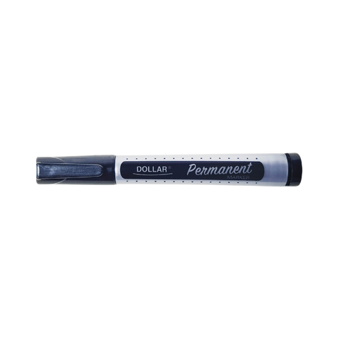 Dollar Round Tip Permanent Marker Black 