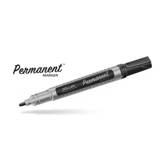 Dollar Round Tip Permanent Marker Black