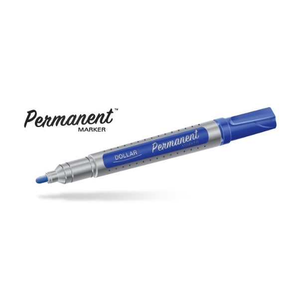 Dollar Round Tip Permanent Marker Blue