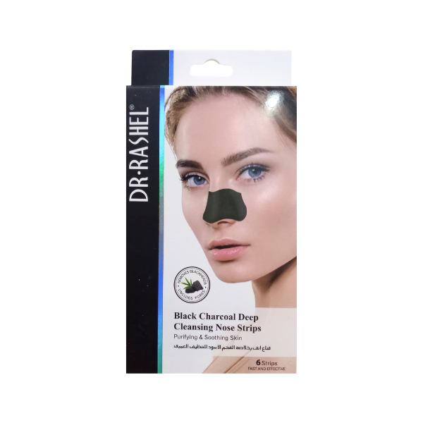 Dr.Rashel Black Charcoal Deep Cleansing Nose Strips 6Pcs